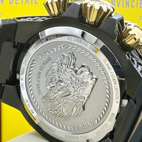 Invicta Bolt Hercules Reserve Men's 56mm Swiss Quartz Chronograph Watch NEW - Picture 7 of 10